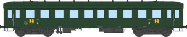 REE Modeles VB-36101 - French SNCF BASTILLE Bmyf Green 306, SNCF Era III N°14907 LOGO BANANIA